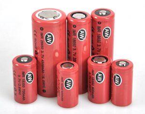 Diverse maten Li Ion batterijen